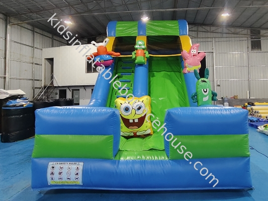 Slides secos de PVC infláveis personalizados Bob Esponja Calças quadradas Castelo inflável para crianças