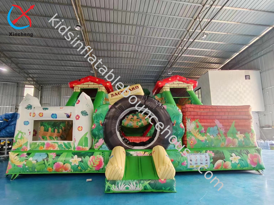 Casa de salto inflável de PVC personalizada com combo inflável de escorrega para crianças