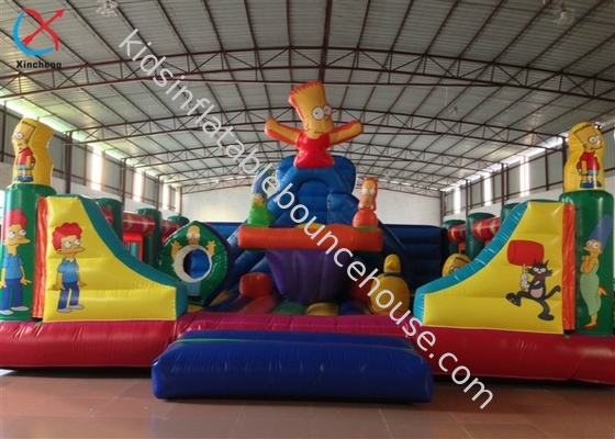 Fabricante Os Simpsons Cidade de diversão inflável Casa de salto inflável Slide Castle