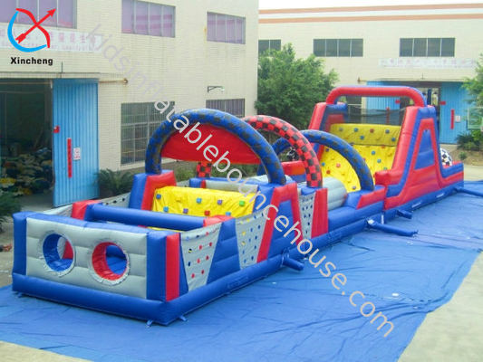 OEM/ODM Long Track Inflável Curso de Obstáculos Comerciais Bouncy Castle Slides
