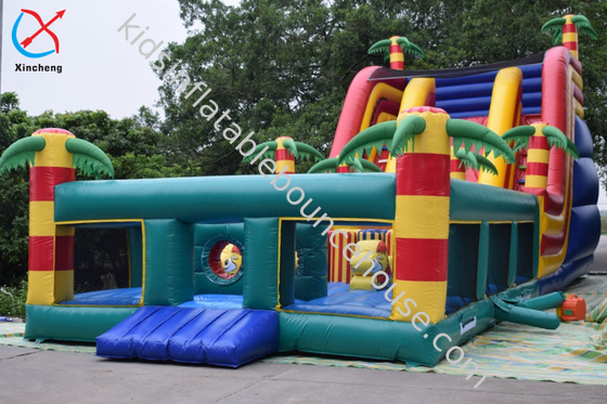 Slides de palmeiras infláveis gigantes infláveis Castelo inflável com slides