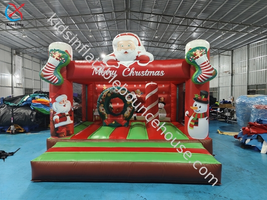Fornecedor Natal inflável Pai Natal Casa de saltos inflável Castelo salto