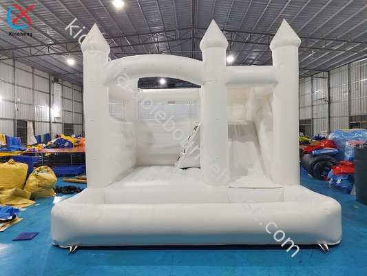 ODM/OEM Casamento inflável castelo salto branco com escorrega para festa de casamento
