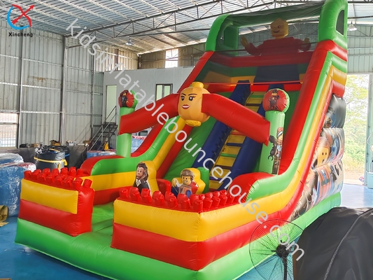 Deslizes infláveis Parque LEGO Deslizes infláveis Duplos Castelo Para Crianças