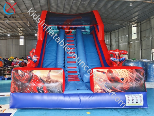 Fabricante Slide de PVC inflável Spiderman Hero Slides duplos secos infláveis