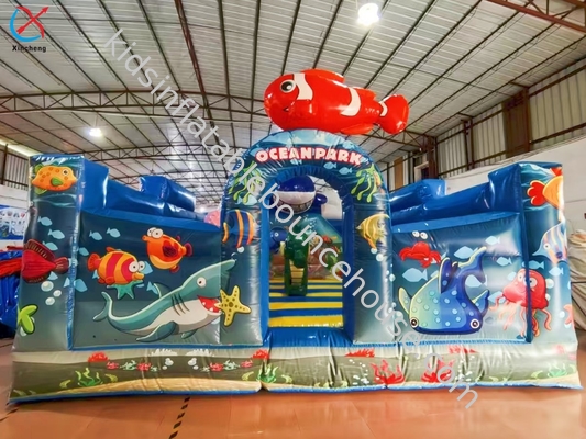 Casa de salto inflável sob o mar Mundo de diversão Cidade salto castelo