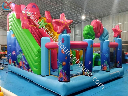 Fornecedor Casa de salto para o mar inflável com slide combo Caslte inflável para crianças