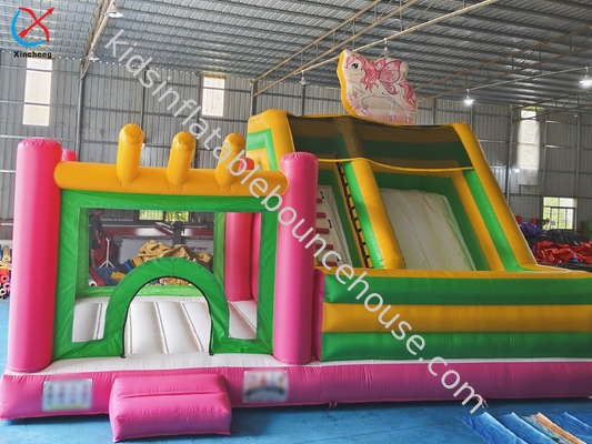 Fabricação Castelo Salto Meu Pequeno Pônei Casa de Salto Inflável Com Slide Combo