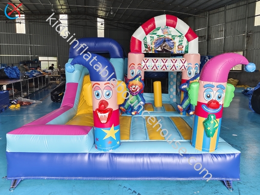 Fábrica inflável colorido doces inflável casa e deslizamento castelo de salto