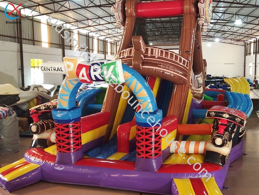 Parque de negócios inflável tema gigantes inflável slides e slides secos