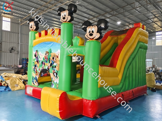 Custom Green Mickey Minnie Cute Anime Temática Kids Jumping Castle
