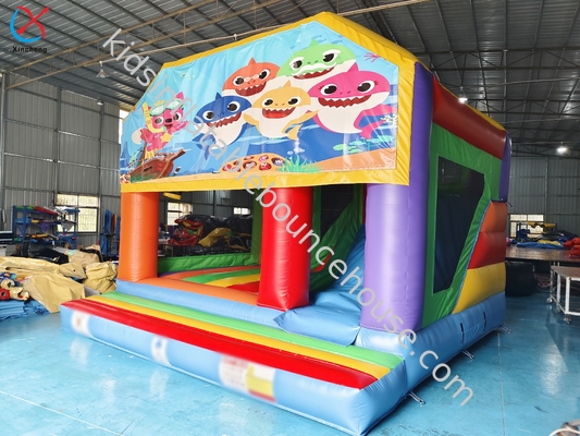 Slide do castelo de saltos inflável do mundo submarino tema comercial Bounce House