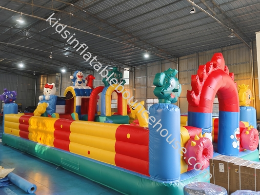 Personalizado Kitty Cat Doraemon inflável Play City inflável Casa Slide Castelo Para As Crianças