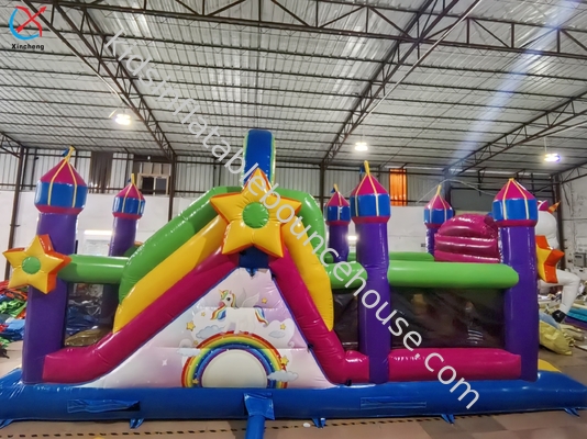 Fabricante Casa inflável com escorregador Novo design Unicorno inflável combo