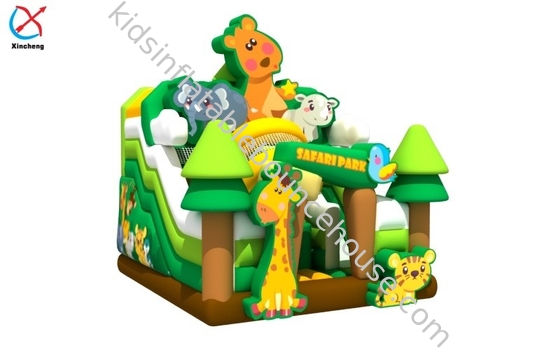 Castelo inflável personalizado com deslizamento Safari Park Bouncy House