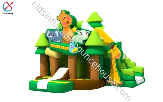 Fábrica Inflável Combo Castelo Safari Park Inflável Bouncy House Com Slide