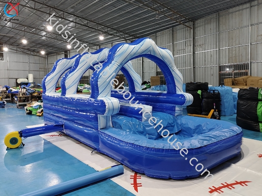 Slide comercial de deslizamento inflável Slides duplos de água infláveis para o exterior