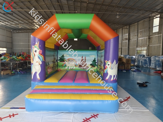 Commercial inflável Casa de salto colorida unicórnio inflável castelo de salto