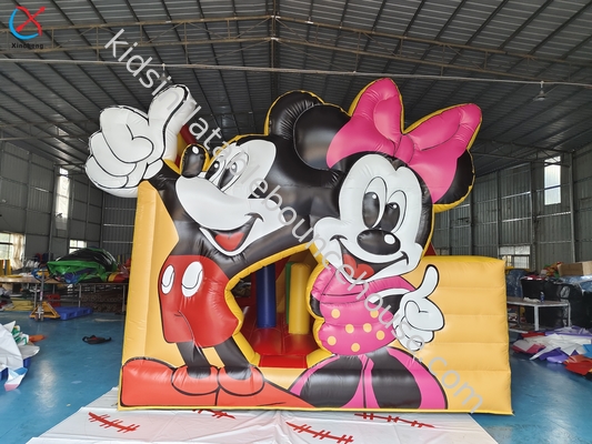 Mickey e Minnie Casa inflável com escorregas Combo Castle