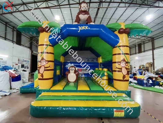 Combo Casa de Salto Inflável Comercial Jungle Monkey