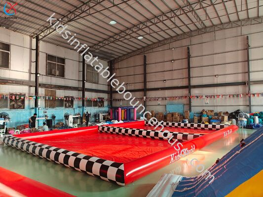 Piscina inflável comercial Piscina inflável vermelha para o exterior