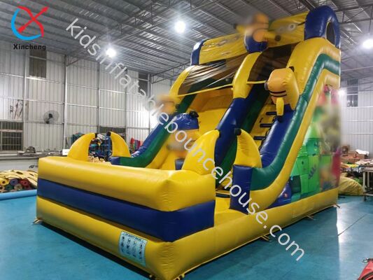 Commercial Cartão amarelo Slide inflável Slides secos infláveis Outdoor
