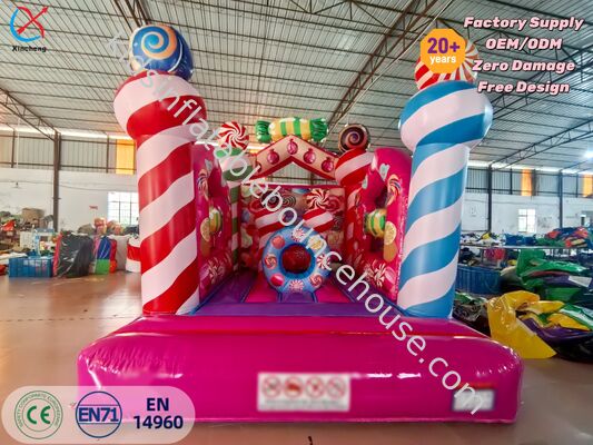 Fabricante Casa inflável de rebotes para doces Casa inflável de saltos para crianças