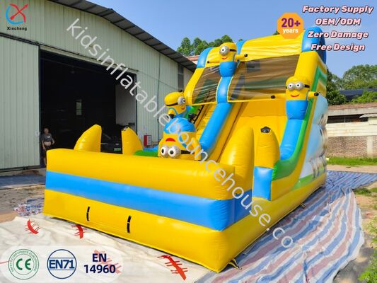 Slide inflável seco de alta qualidade Personagem de desenho animado Slide inflável para crianças Aluguel de festas ao ar livre