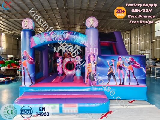 Casa de salto inflável com escorrega para aluguel de festas