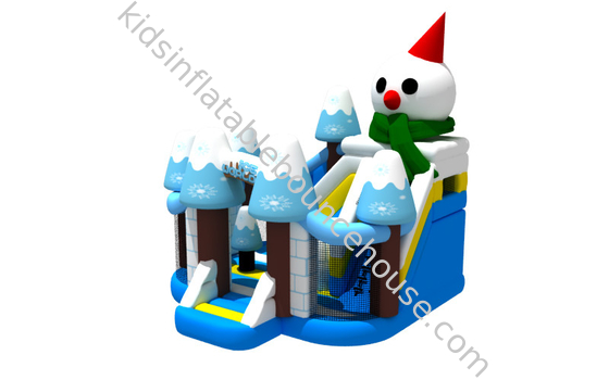 Brinquedos infláveis Iceword do leão-de-chácara do castelo do boneco de neve da casa do salto do Natal inflável de Combos